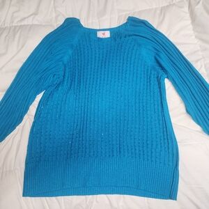 Quacker factory Beaded ribbed sweater